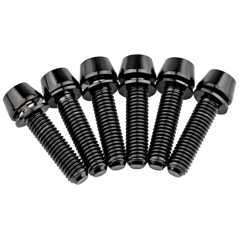 Badass Grade 5 Titanium Stem Bolts With Integrated Washers M5X18MM Black Hex Socket Hardware heavy-duty rust proof fasteners