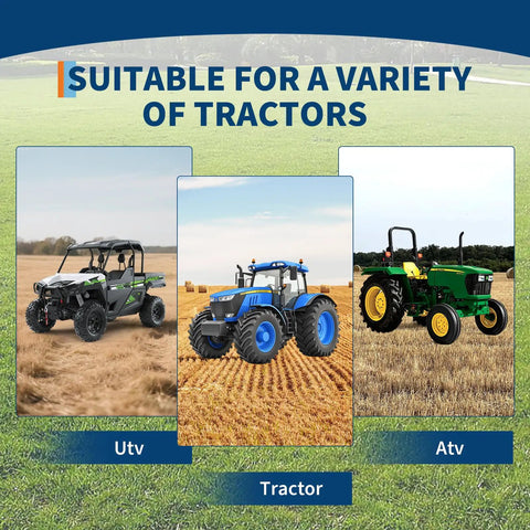 Heavy Duty Tow Behind Landscape Rake And Lawn Dethatcher With 21 Steel Tines And 60 Inch Wide Coverage, shown compatible with tractors