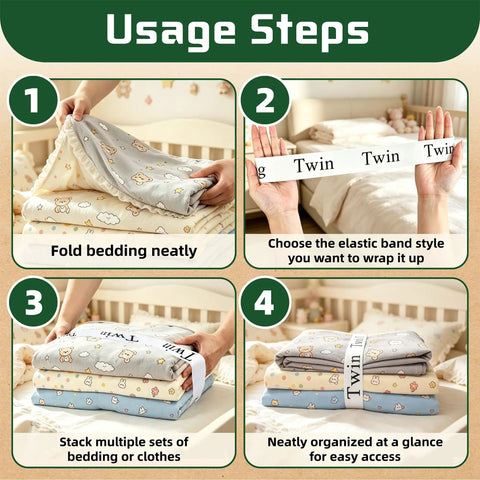 Top Tier Bed Sheet Organizers And Closet Storage Bands Keeps Your Linens Squared Away For Good Includes Labeled Sorters For Twin Full Queen King Sets, steps for folding sheets.