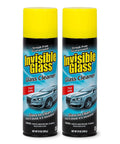Top Shelf Foaming Auto Glass Cleaner Blast Away Road Grime And Bird Droppings From Windshield And Windows Without Leaving Streaks Or Smudges For A Flawless Shine Every Time 19 Ounce Spray Pack Of 2 bottles with yellow caps.