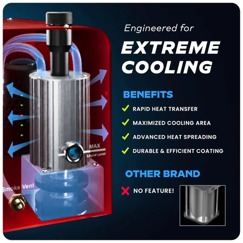 Close-up view of Professional Automotive High Volume Smoke Machine With Built In Air Compressor showcasing cooling design features.