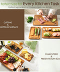 Top Shelf Deep Carbonized Bamboo Cutting Board With Sturdy Wood Storage Stand Reversible Charcuterie Surface Featuring Deep Juice Grooves and Cushioned Grip Handles Engineered To Handle Your Culinary Grind And Stay Smooth As Silk, cutting surface with meats and vegetables.