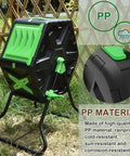 Outdoor Compost Tumbler With Rotating Design And Air Vents 70 L 18.5 Gallon Heavy Duty Garden Bin for all season composting