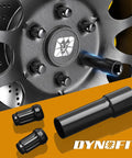 Hardcore 6 Point Spline Lug Nut Key Wrench With One Half Inch Square Socket Drive For Custom Street Builds And Tuner Wheels Compatible With M12 Threads No Slip Grip Garage Essential Black Single Unit on a wheel.