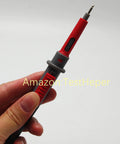 Insulated Silicone Adjustable Length Test Lead Set With Push And Pull Probes For Multimeter DMM 1000V 10A One Hand Use Friendly CAT II 1000V CAT III 1000V CAT IV 600V 1000mm Lead, red probe close-up