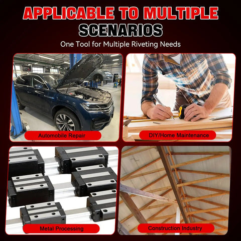 Heavy Duty Cordless Rivet Gun With Brushless Motor And Serious Torque Handles Stubborn Fasteners in automobile repair and DIY tasks.