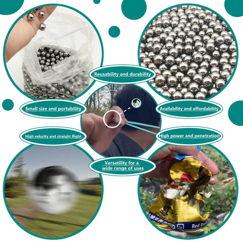 Top Shelf Precision Carbon Steel Balls 7/16 Inch 500 Pack Premium Heavy Duty Grade Rust Proof showing durability and versatility.