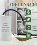 High Performance 120uF Run Capacitor For Single-Phase Motors And Air Conditioner Compressors, 250VAC 50/60Hz shown with AC units