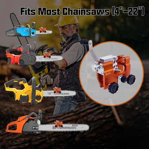 Manual Chainsaw Sharpener Set With Durable Clamp Portable Hand Crank Chain Grinder For All Standard Chainsaws Easy 30 Degree Sharpening Quick Accurate Fits 4 To 22 Inch Saws A Real Workhorse For Pros And DIYers