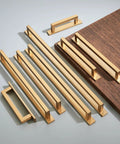 Kickass Square Cabinet Handles 10 Pack Featuring Three Inch Screw Spacing And Brushed Champagne Gold Zinc Alloy Furniture Pulls