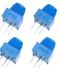 Trim Potentiometer Kit With Blue Knobs 20 Pieces 1K 10K 50K 100K Ohm Breadboard Friendly Rotary Potentiometers For Electronics Projects DIY Prototyping Fine Tuning And Repairs