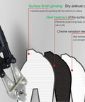 Close-up of Vinyl Fence Notcher For Rails, showing chrome vanadium build and notch mechanism, emphasizing durability.