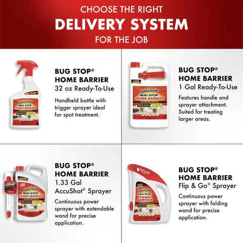 Home Barrier Insect Spray That Kills Ants Roaches And Spiders On Contact 1.33 Gal AccuShot Sprayer with other products shown