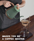 Gooseneck Electric Kettle 0.8L 1000W Stainless Steel Pour Over Kettle For Coffee And Tea With Auto Shut Off, Matcha Green.