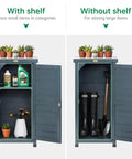 Must Have Outdoor Storage Cabinet And Potting Bench With Metal Top Shelves For Patio Garden Easy Setup Weatherproof Wooden Planting Workstation In Anthracite Grey