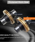 Comparison of thickened worm gear, highlighting 10% thicker design, used in NMRV040 Beefy Worm Gearbox Reducer, high-quality copper.