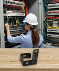 Heavy Duty Badass Wire Basket Cable Tray For Server Cabinets Hella Durable Cold Rolled Steel Rack on workspace with server setup