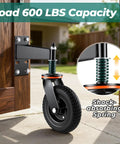Heavy Duty Gate Wheel 8 Inch Gate Wheels for Wooden and Metal Tube Gates Spring Loaded Gate Caster with 600 Lbs Capacity