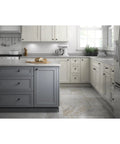 Modern kitchen with Square Matte Black Cabinet Knobs For Dressers Drawers Kitchen Cabinets Vanities And Closets One And One Eighth Inch Metal Hardware Durable Finish Pack Of Six Parow Next Level Weekend Upgrade on gray and white cabinets