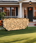 Heavy Duty Firewood Rack Outdoor With 880Lb Capacity 6 Ft Elevated Wood Storage On Weather Resistant Metal Frame 12 Support Legs Sturdy Indoor Or Outdoor Firewood Holder For Patio Porch Fireplace Backyard