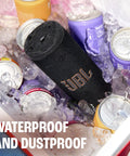 Grip Compact Bluetooth Speaker With Bold Pro Sound and Ambient Light, Black, waterproof, dustproof, in ice-filled cooler
