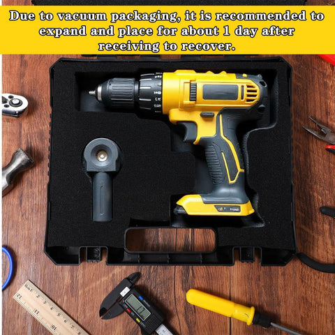 Eight Piece Polyurethane Foam Sheets 16 By 12 By 1 Inch Cuttable Foam Inserts For Toolboxes Camera Cases And Craft Projects, organized drill in soft foam padding.