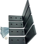 Heavy Duty L Brackets For Countertop Support Black Steel Six By Eight Inches Three Eighths Inch Thick Holds Up To 150 Lbs Per Bracket