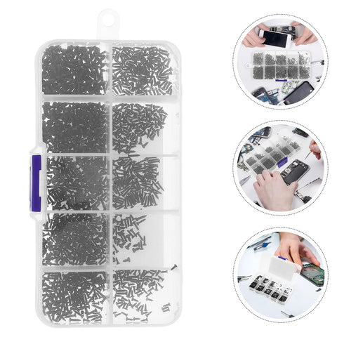 Pro Grade 1000Pcs Self Tapping Screws Set M1.3 M1.4 M1.5 in box for electronics repair and assembly, with example uses