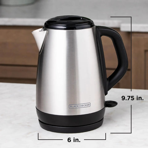 1.7L Cordless Electric Kettle With Rapid Boil Technology And Auto Shutoff, Stainless Steel Water Heater For Tea And Coffee, KE1700SD