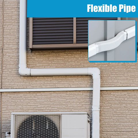Ultra Durable 25 Ft PVC Line Set Cover Kit For Ductless Mini Split Heat Pump And Central AC Systems With 3 Inch Decorative Sleeve Easy Install