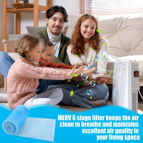 Family enjoying clean air with Easy Peasy Install Washable Reusable Air Vent Filter With Adhesive Hook Tape Merv 6.