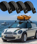 4 Pack Beefy Heavy Duty Cam Buckle Tie Down Straps 1 Inch Wide By 16 Feet Long For Trucks Boats RVs Roof Racks And Cargo Securement