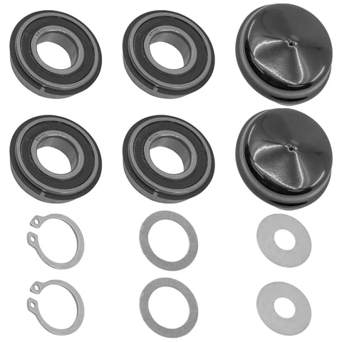 Ready To Roll Heavy Duty Front Yoke Shaft And Wheel Bearing Kit For John Deere Z225 Z245 Z425 Z445 Z465 Zero Turn Mower with washers and snap rings
