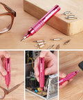Pretty Dang Useful 24 Piece Mini Screwdriver Set With Slick Magnetic Bits And Precision Driver Options In Pink for gadget repairs and eyeglasses.