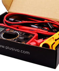 Digital Multimeter 2000 Counts With Test Leads For AC DC Voltage Resistance Current Continuity Diode Test Battery Check And Household Outlet Testing Backlit Display For Home Workshop in a box with accessories