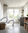 Two Pack Gray U Shape Drain Hose Holders For Washing Machines And Dishwashers Durable Plastic Hose Brackets In Laundry Room