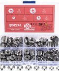 qxayxa 300-piece stainless steel finishing cup countersunk washers set with sizes #6,#8,#10,#12 and storage case