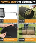 Guide on using Compost Spreader 24 Inch Wide Peat Moss Spreader with U Shaped Handle for garden care