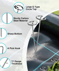 Galvanized 6 Inch Round Head Landscape Nails Tough As Nails Anti Bending Weed Barrier Stakes for lawn and garden use