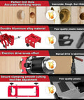 Professional Grade Door Lock Installation Kit And Latch Mortise Tool Paired With Rock Solid Hinge Jig Built Like A Tank From Anodized Aluminum For Quick No Sweat Jobsite Upgrades comparison of durable aluminum jig and inaccurate plastic tools.