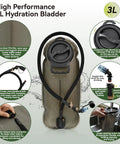 Diagram of Tactical MOLLE Hydration Pack Backpack With 3L TPU Water Bladder For Cycling Hiking with close-up features