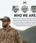 Man wearing Badass Tactical Shooting Safety Glasses With Interchangeable Lenses, camouflage shirt, outdoor setting.