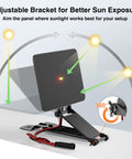 Adjustable bracket for 12V Deer Feeder Solar Panel 2.4W Monocrystalline Trickle Charger for optimal sun exposure.