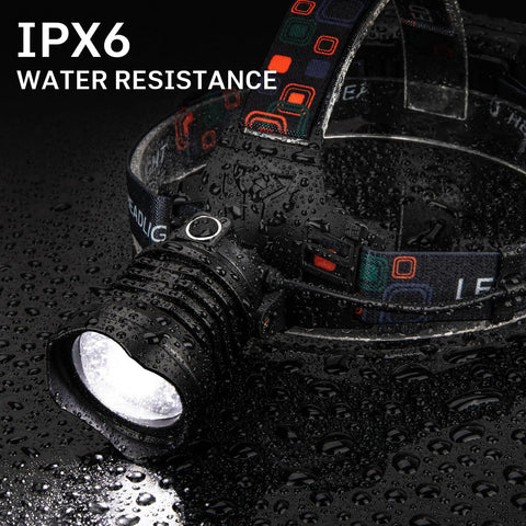 Rechargeable Ridiculously Bright Headlamp 99000 Lumens Two Pack With 3 Modes And 90 Degree Adjustable Beam IPX6 Waterproof