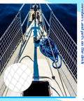 Boat Safety Lifeline Netting For Sailboats, Nylon Guardrail Deck Netting Keeps Pets, Crew, And Gear Safe On Deck visible