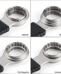 4 In 1 Bicycle Bottom Bracket Tool For Quick Removal And Installation, Compatible With Shimano Hollowtech II BB9000 BBR60 And FSA MegaEvo CT B10, Built With Durable Steel For Long Life DIY Friendly, close-up of wrench heads for various fittings