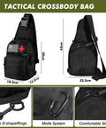All Terrain Survival Gear Kit With First Aid Supplies And Tactical Crossbody Bag for Camping Hiking and Bug Out Readiness