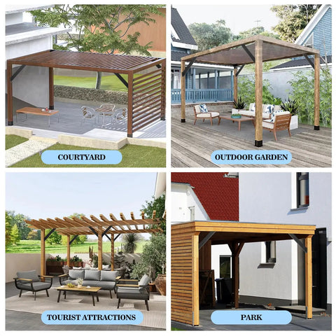 8 Pcs 45 Degree Angle Support Brackets Pergola Kit Heavy Duty Connector For Wooden Structures Gazebos Tree Houses Cabins And Patios DIY Outdoor Build Projects Rock Solid