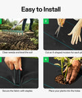 Heavy Duty Pro Grade Weed Barrier Landscape Fabric 5 Oz Dual Layer Ground Cover Mat installation steps