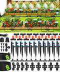 Drip Irrigation System Kit 250 Feet Quick Connect Garden Misting Watering System With One Half Inch And One Quarter Inch Tubing